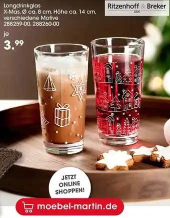 Möbel Martin Ritzenhoff & Breker Longdrinkglas Angebot