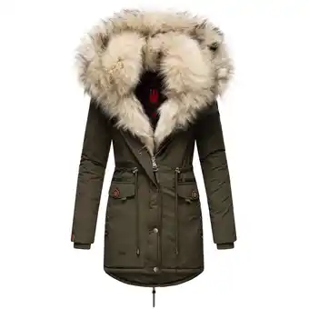 Netto Marken-Discount NAVAHOO Damen Wintermantel Dicker Winterparka mit 2 Kunstpelz-Kapuzen Sweety Angebot