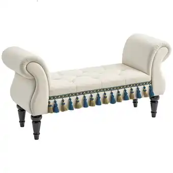 Netto Marken-Discount HOMCOM Polsterbank Samt, Holz, Schaumstoff Angebot