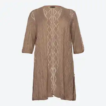 NKD Damen-Strickjacke mit Ajourmuster, große Größen Angebot