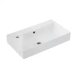 toom Baumarkt Badmobil Waschbecken eckig 'Tao' weiß 55 x 10 x 33 cm Angebot