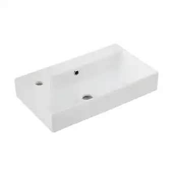 toom Baumarkt Badmobil Waschbecken eckig 'Tao' weiß 55 x 10 x 33 cm Angebot