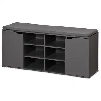 toom Baumarkt Kesper Schuhschrank schwarz mit Sitzkissen 103 x 48 x 30,5 cm Angebot