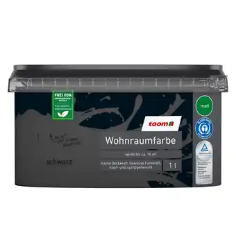 toom Baumarkt toom Wohnraumfarbe schwarz matt 1 l Angebot