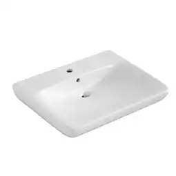 toom Baumarkt Waschbecken eckig 'Rivo' weiß 65,5 x 16 x 55 cm Angebot