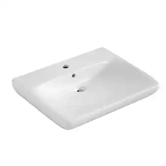 toom Baumarkt Waschbecken eckig 'Rivo' weiß 65,5 x 16 x 55 cm Angebot