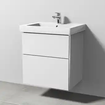 toom Baumarkt SANIPA Waschbeckenunterschrank 'Subway 2.0' weiß 55 x 59,3 x 44,7 cm Angebot