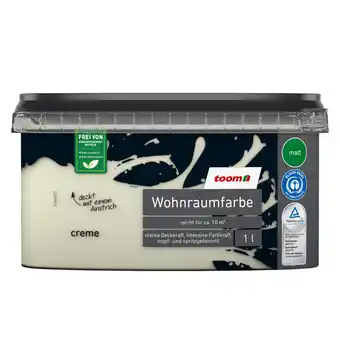 toom Baumarkt toom Wohnraumfarbe cremeweiß matt 1 l Angebot