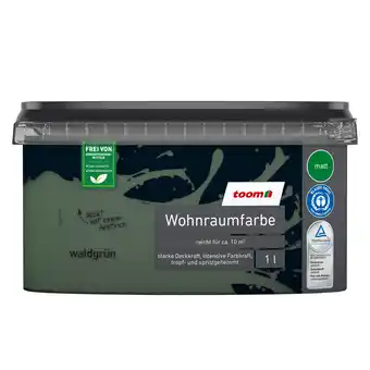 toom Baumarkt toom Wohnraumfarbe waldgrün matt 1 l Angebot