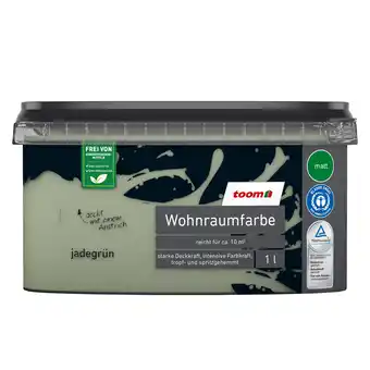 toom Baumarkt toom Wohnraumfarbe jadegrün matt 1 l Angebot