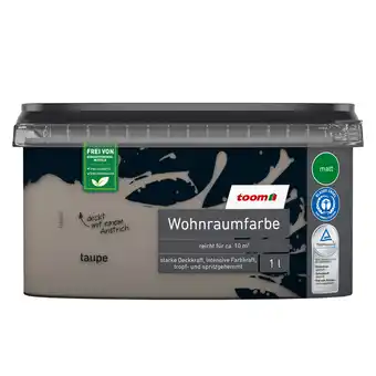 toom Baumarkt toom Wohnraumfarbe taupe matt 1 l Angebot