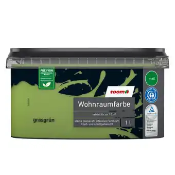 toom Baumarkt toom Wohnraumfarbe grasgrün matt 1 l Angebot