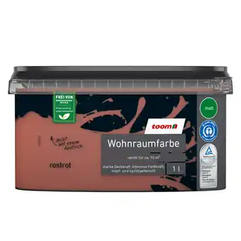 toom Baumarkt toom Wohnraumfarbe rostrot matt 1 l Angebot