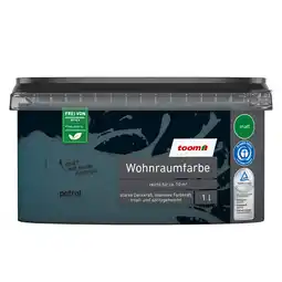toom Baumarkt toom Wohnraumfarbe petrolfarben matt 1 l Angebot