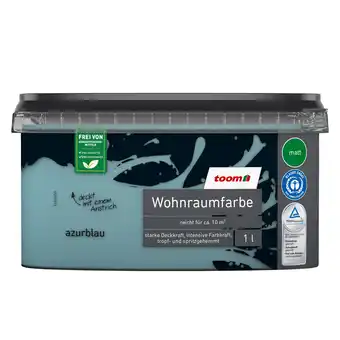 toom Baumarkt toom Wohnraumfarbe azurblau matt 1 l Angebot