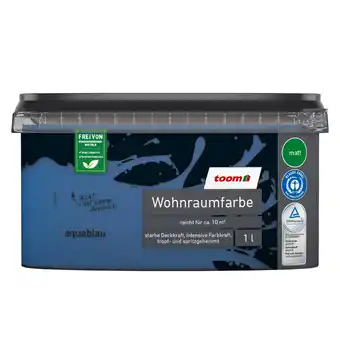 toom Baumarkt toom Wohnraumfarbe aquablau matt 1 l Angebot