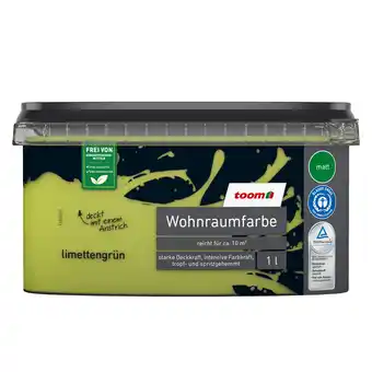 toom Baumarkt toom Wohnraumfarbe limettengrün matt 1 l Angebot
