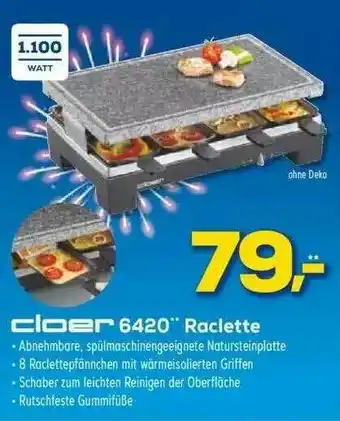 Euronics XXL Cloer 6420 Raclette Angebot