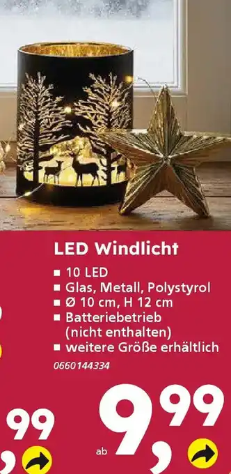 Globus Baumarkt LED Windlicht Angebot