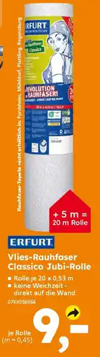 Globus Baumarkt ERFURT Vlies-Rauhfaser Classico Jubi-Rolle Angebot