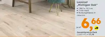 Globus Baumarkt Laminat ,,Michigan Oak" Angebot