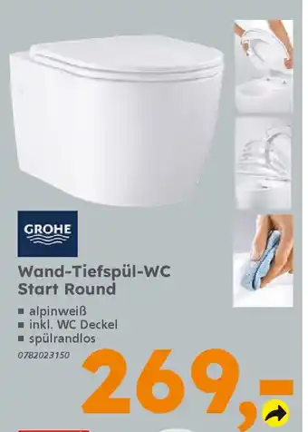 Globus Baumarkt GROHE Wand-Tiefspül-WC Start Round Angebot