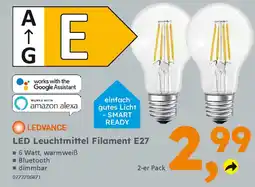 Globus Baumarkt LEDVANCE LED Leuchtmittel Filament E27 Angebot