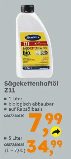 Globus Baumarkt XERVEX Sägekettenhaftöl Z11 Angebot
