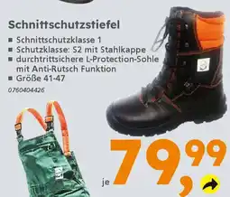 Globus Baumarkt Schnittschutzstiefel Angebot