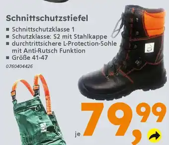 Globus Baumarkt Schnittschutzstiefel Angebot