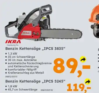Globus Baumarkt IKRA Benzin Kettensäge „IPCS 5245" Angebot