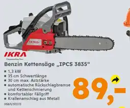 Globus Baumarkt IKRA Benzin Kettensäge „IPCS 3835" Angebot