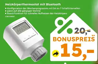 Globus Baumarkt Heizkörperthermostat mit Bluetooth Angebot
