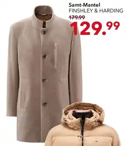 Peek & Cloppenburg Hamburg FINSHLEY & HARDING Samt-Mantel Angebot