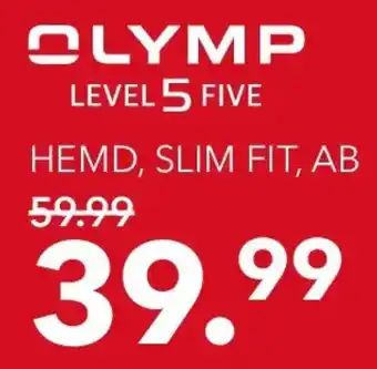 Peek & Cloppenburg Hamburg OLYMP LEVEL 5 FIVE HEMD, SLIM FIT Angebot