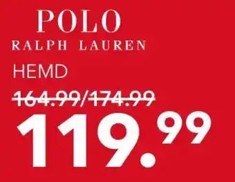 Peek & Cloppenburg Hamburg POLO RALPH LAUREN HEMD Angebot