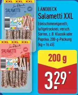 Aldi Nord LANDBECK Salametti XXL Angebot