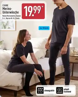 Aldi Nord CRANE Merino Unterwäsche Angebot