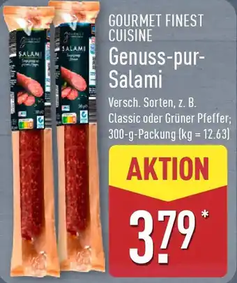 Aldi Nord GOURMET FINEST CUISINE Genuss-pur Salami Angebot