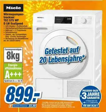 expert Techno Land Miele Wärmepumpentrockner Tec575wpd Lw Ecospeed Angebot