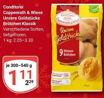 Globus Conditorei coppenrath & wiese unsere goldstücke brötchen klassik Angebot