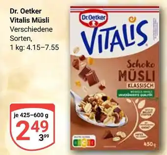 Globus Dr. oetker vitalis müsli schoko klassisch Angebot