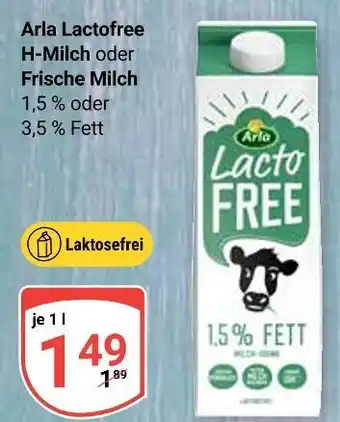 Globus Arla lactofree h-milch Angebot