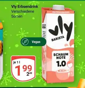 Globus Vly erbsendrink barista Angebot