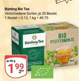 Globus Bünting bio tee Angebot