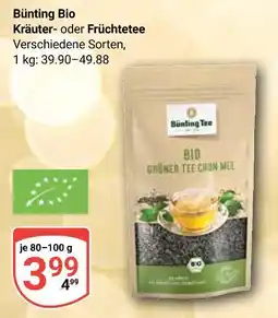 Globus Bünting bio kräuter- oder früchtetee Angebot