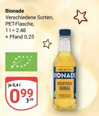 Globus Bionade naturtrübe orange Angebot