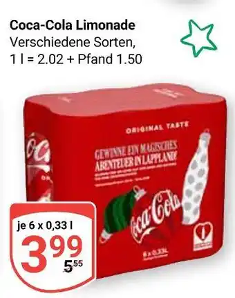 Globus Coca-cola limonade Angebot