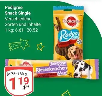 Globus Pedigree snack single rodeo duos Angebot