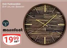 Globus Manufact holz-funkwanduhr Angebot
